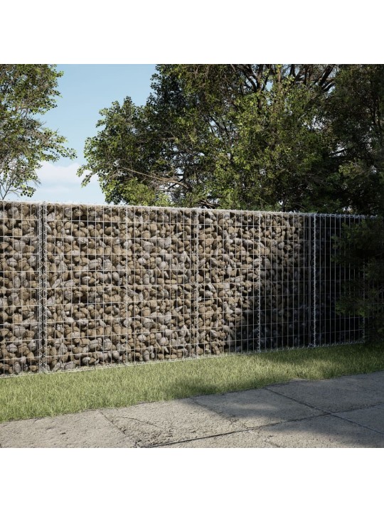 Gabionový koš s víkem 200 x 50 x 100 cm pozinkované železo