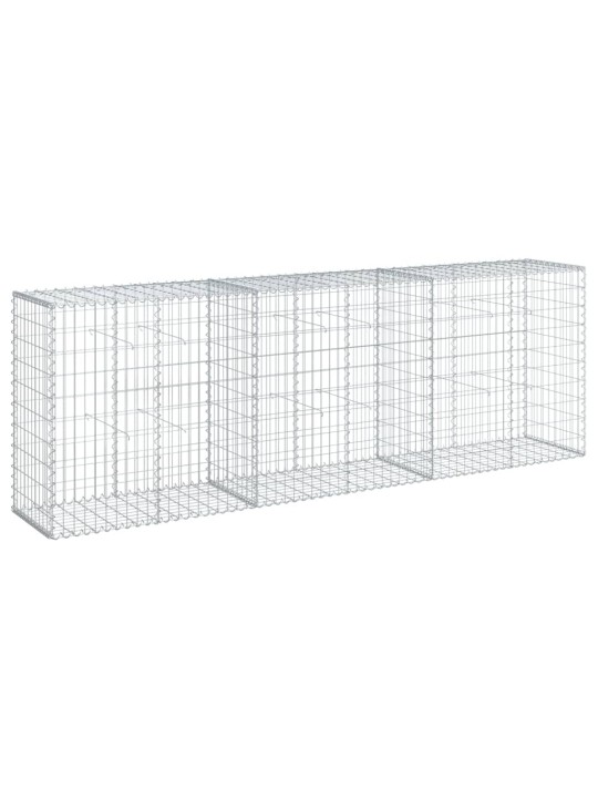 Gabionový koš s víkem 300 x 50 x 100 cm pozinkované železo