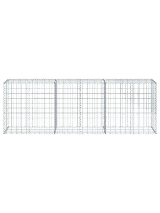 Gabionový koš s víkem 300 x 50 x 100 cm pozinkované železo