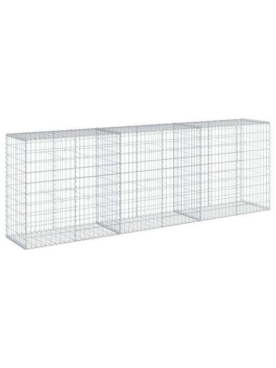 Gabionový koš s víkem 300 x 50 x 100 cm pozinkované železo