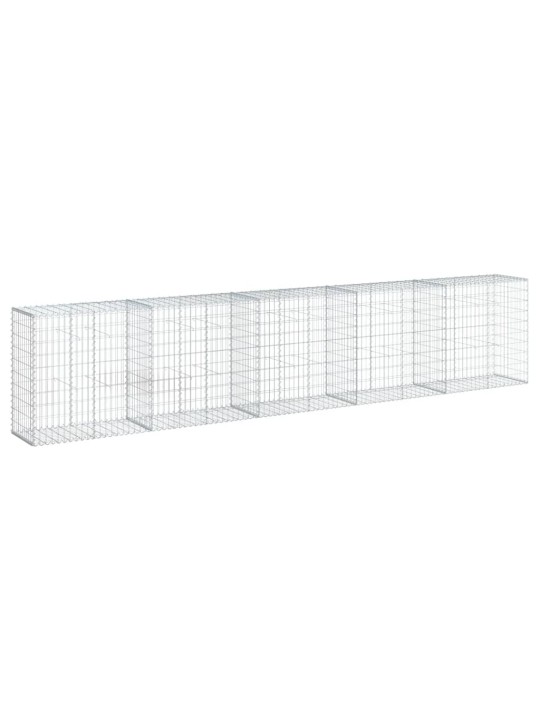 Gabionový koš s víkem 500 x 50 x 100 cm pozinkované železo