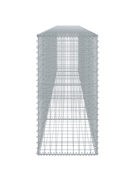 Gabionový koš s víkem 500 x 50 x 100 cm pozinkované železo