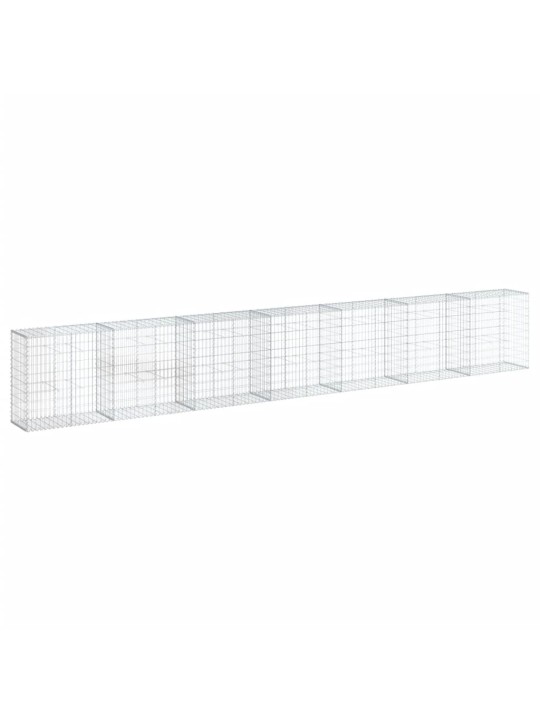 Gabionový koš s víkem 700 x 50 x 100 cm pozinkované železo
