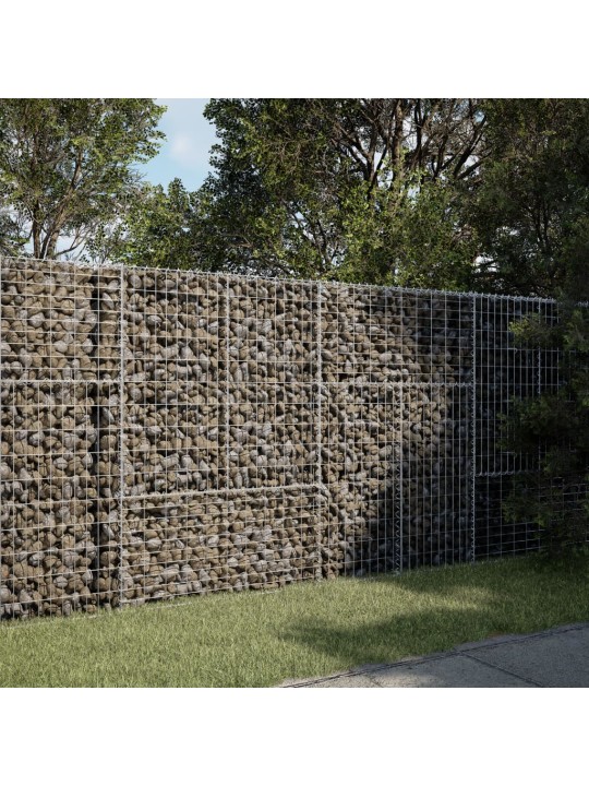 Gabionový koš s víkem 200 x 50 x 150 cm pozinkované železo