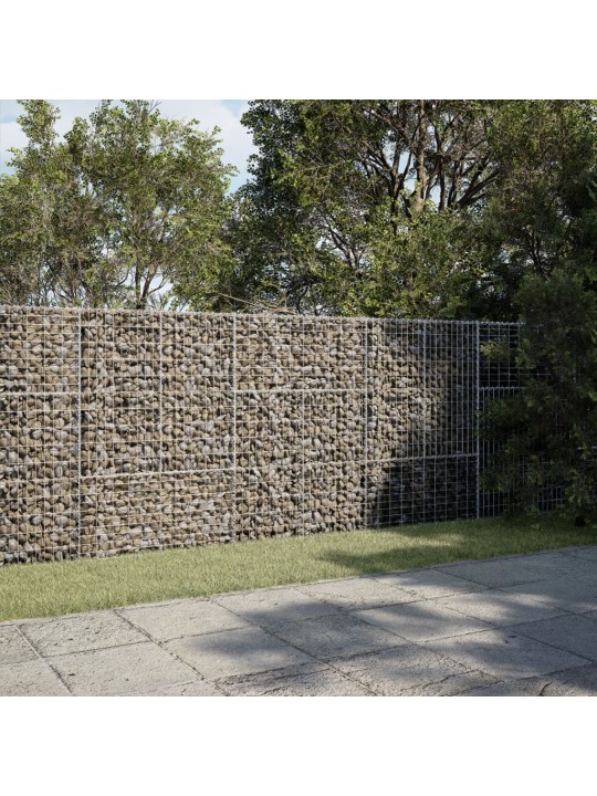 Gabionový koš s víkem 300 x 50 x 150 cm pozinkované železo