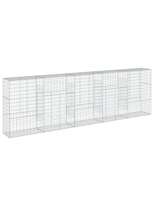 Gabionový koš s víkem 500 x 50 x 150 cm pozinkované železo