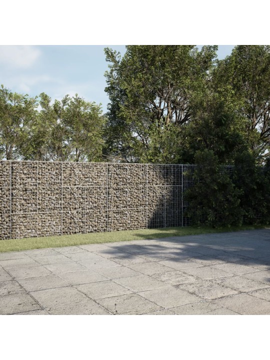 Gabionový koš s víkem 600 x 50 x 150 cm pozinkované železo