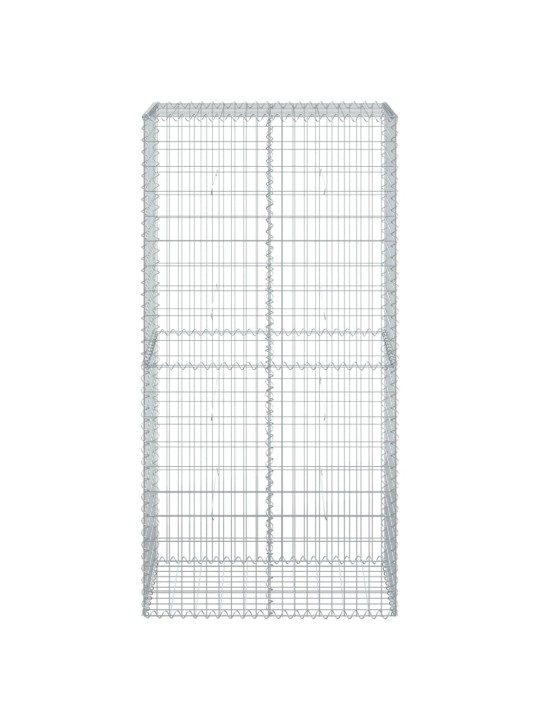 Gabionový koš s víkem 100 x 50 x 200 cm pozinkované železo