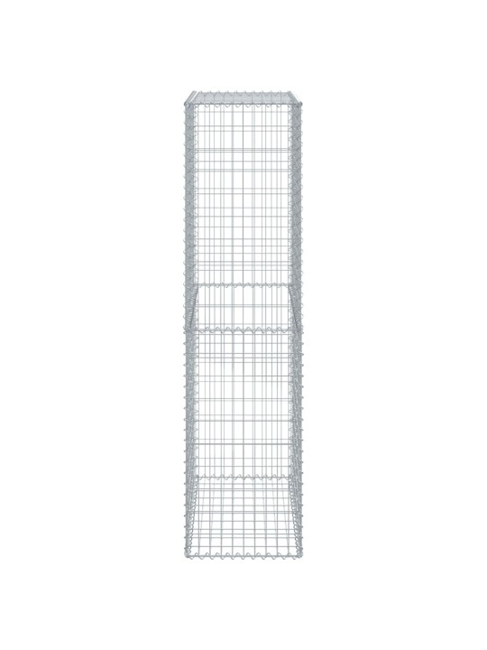 Gabionový koš s víkem 100 x 50 x 200 cm pozinkované železo