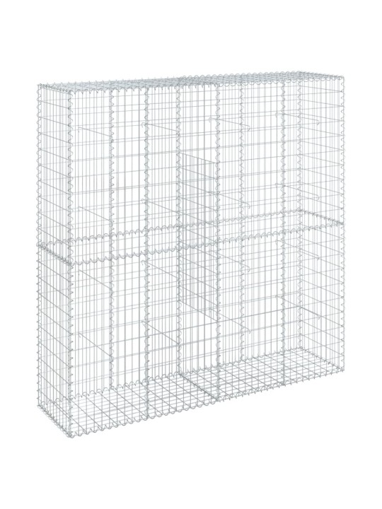 Gabionový koš s víkem 200 x 50 x 200 cm pozinkované železo