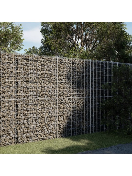 Gabionový koš s víkem 200 x 50 x 200 cm pozinkované železo