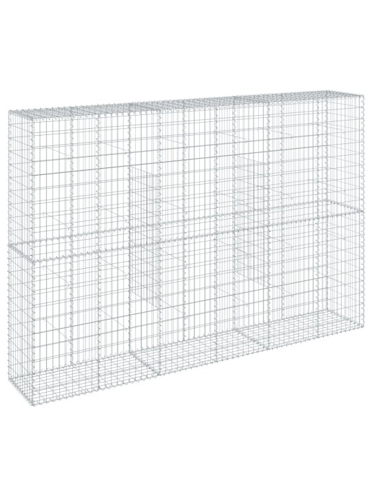 Gabionový koš s víkem 300 x 50 x 200 cm pozinkované železo