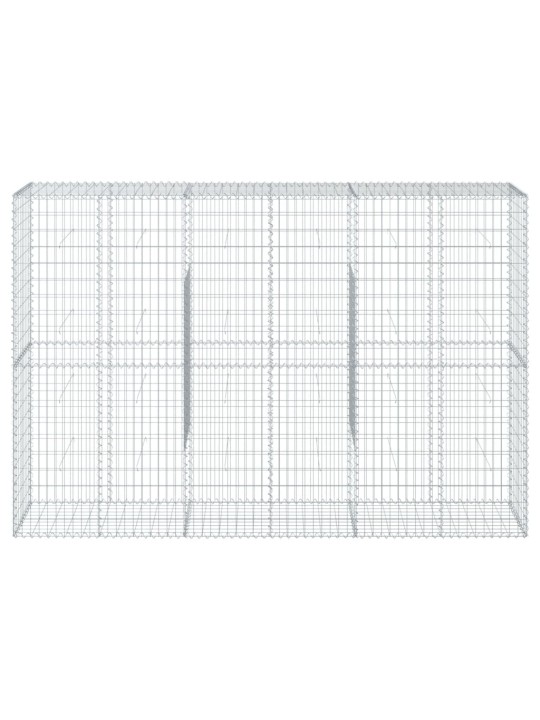 Gabionový koš s víkem 300 x 50 x 200 cm pozinkované železo