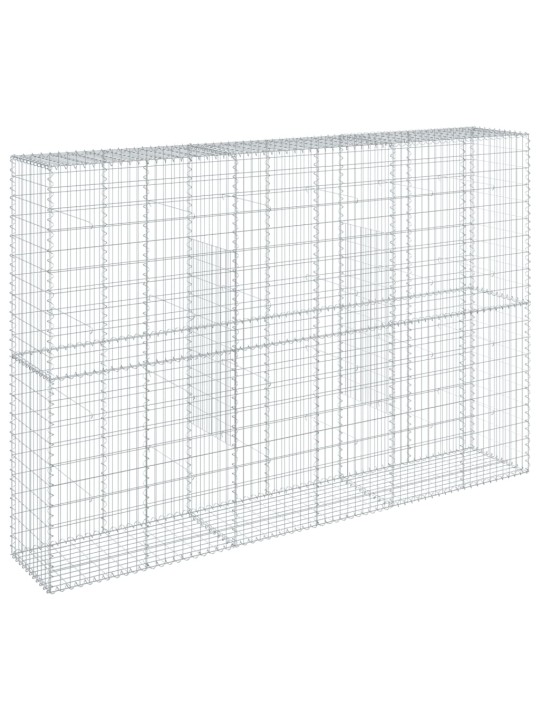 Gabionový koš s víkem 300 x 50 x 200 cm pozinkované železo