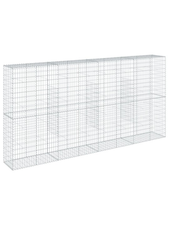 Gabionový koš s víkem 400 x 50 x 200 cm pozinkované železo