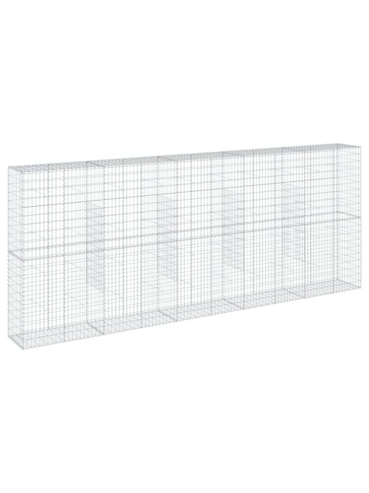 Gabionový koš s víkem 500 x 50 x 200 cm pozinkované železo