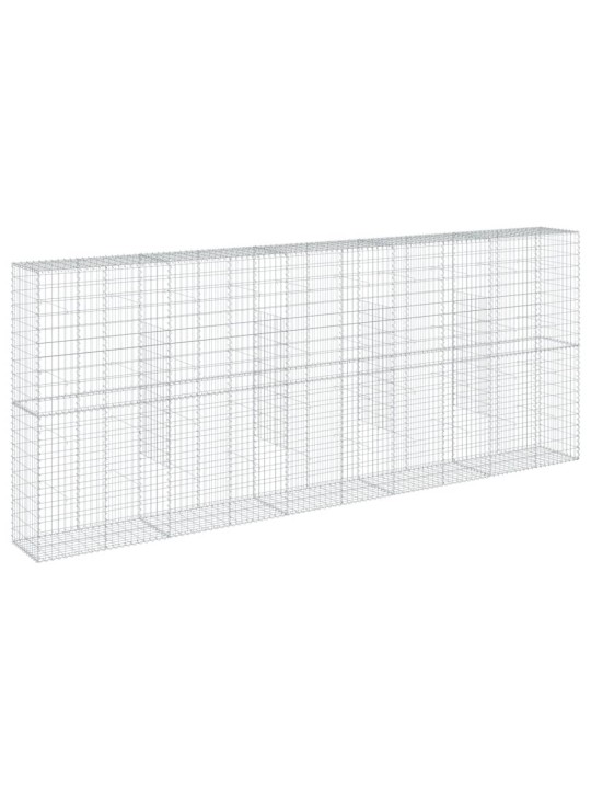 Gabionový koš s víkem 500 x 50 x 200 cm pozinkované železo