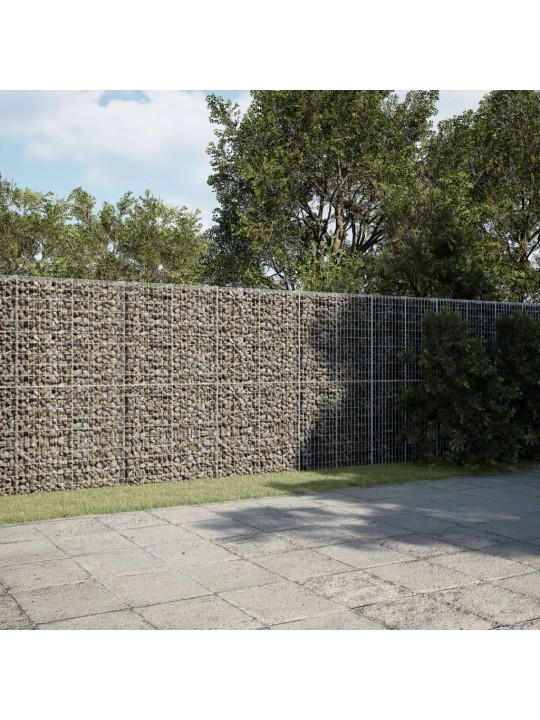 Gabionový koš s víkem 600 x 50 x 200 cm pozinkované železo