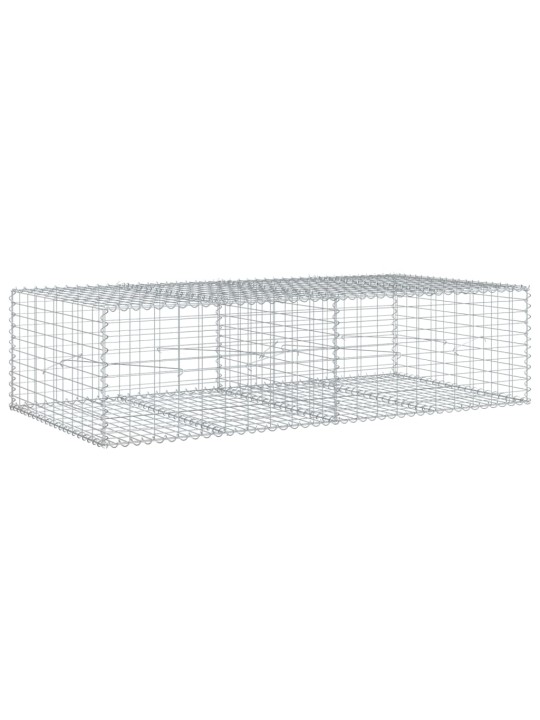 Gabionový koš s víkem 200 x 100 x 50 cm pozinkované železo