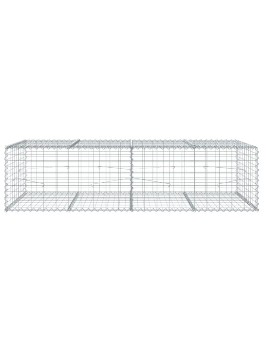 Gabionový koš s víkem 200 x 100 x 50 cm pozinkované železo