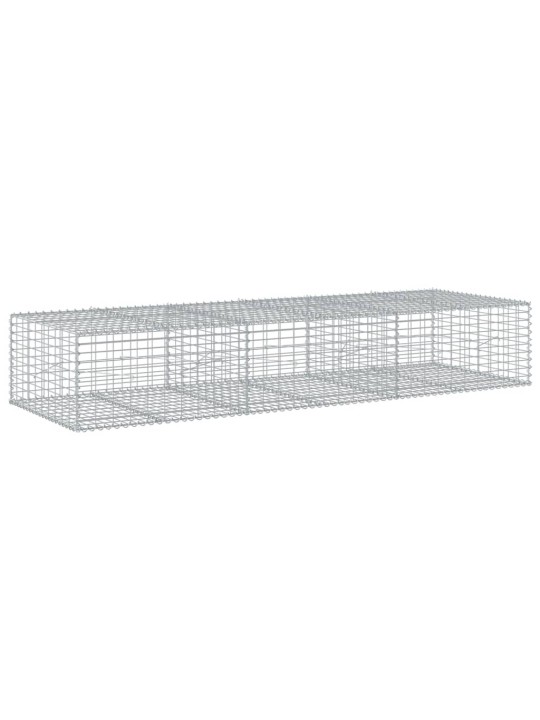 Gabionový koš s víkem 300 x 100 x 50 cm pozinkované železo
