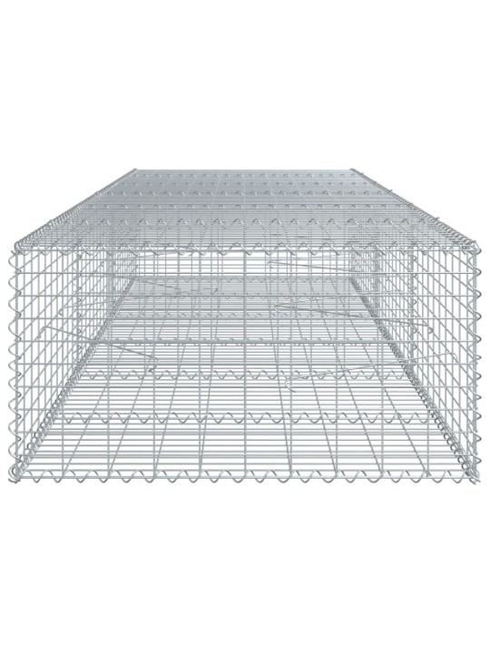 Gabionový koš s víkem 300 x 100 x 50 cm pozinkované železo
