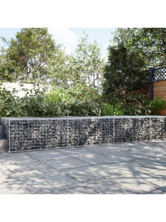 Gabionový koš s víkem 300 x 100 x 50 cm pozinkované železo