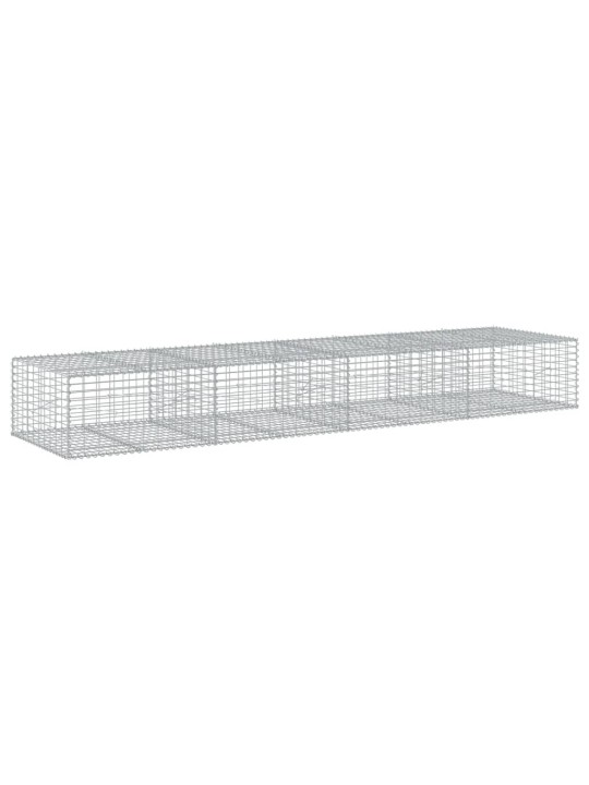 Gabionový koš s víkem 400 x 100 x 50 cm pozinkované železo