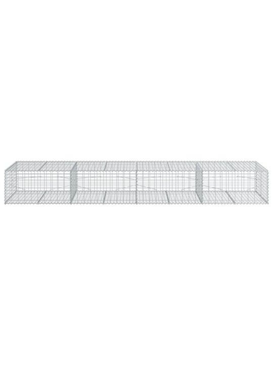Gabionový koš s víkem 400 x 100 x 50 cm pozinkované železo