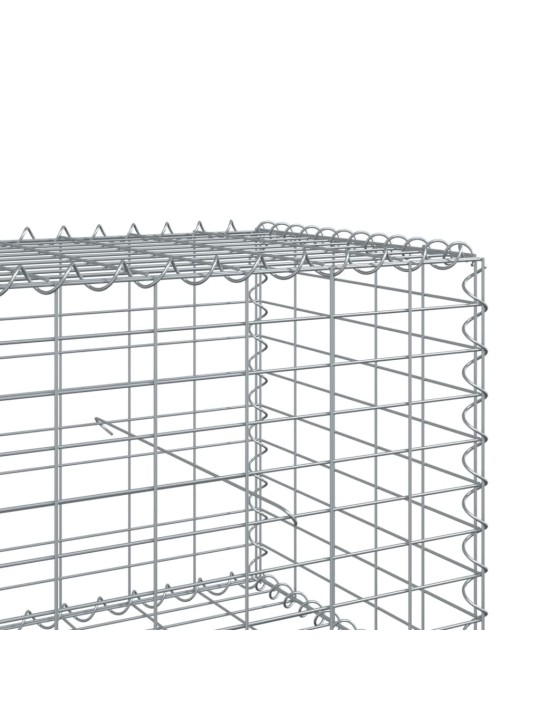 Gabionový koš s víkem 400 x 100 x 50 cm pozinkované železo