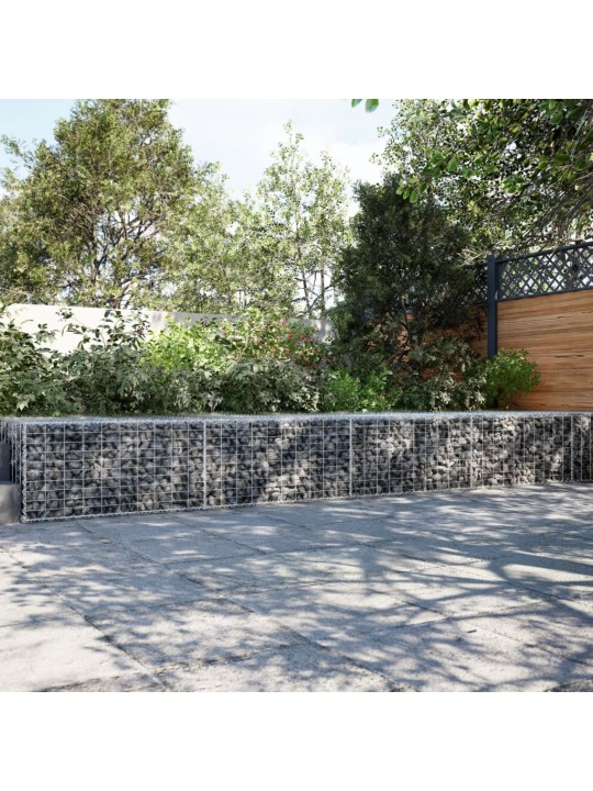 Gabionový koš s víkem 400 x 100 x 50 cm pozinkované železo
