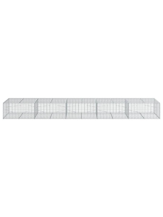 Gabionový koš s víkem 500 x 100 x 50 cm pozinkované železo