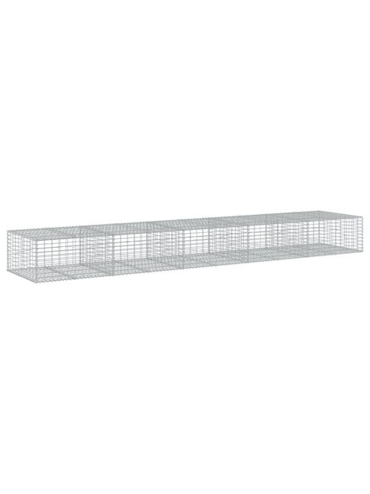 Gabionový koš s víkem 500 x 100 x 50 cm pozinkované železo