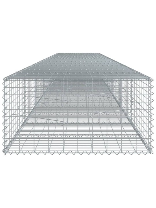 Gabionový koš s víkem 700 x 100 x 50 cm pozinkované železo