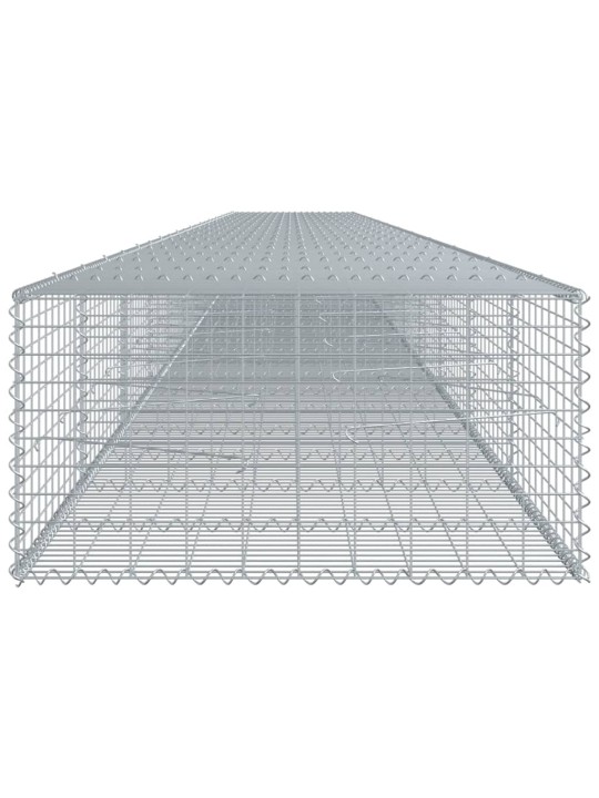 Gabionový koš s víkem 1 200 x 100 x 50 cm pozinkované železo