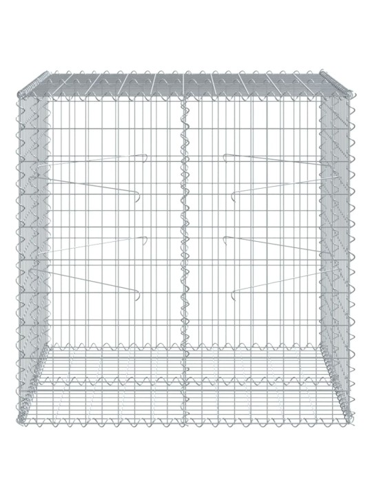 Gabionový koš s víkem 100 x 100 x 100 cm pozinkované železo