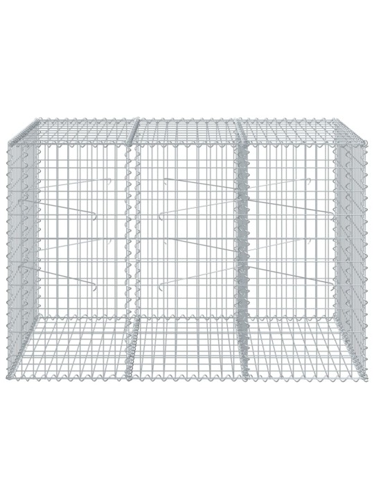 Gabionový koš s víkem 150 x 100 x 100 cm pozinkované železo