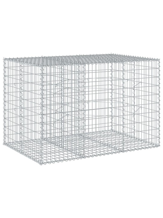 Gabionový koš s víkem 150 x 100 x 100 cm pozinkované železo