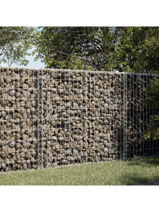 Gabionový koš s víkem 150 x 100 x 100 cm pozinkované železo