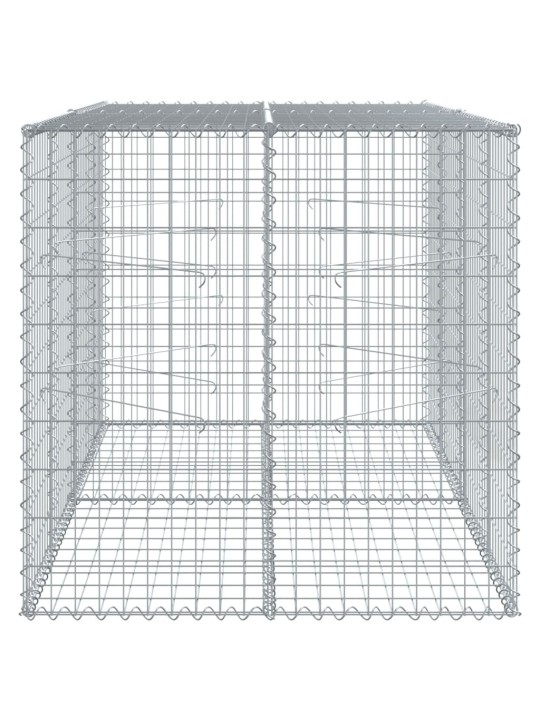 Gabionový koš s víkem 200 x 100 x 100 cm pozinkované železo