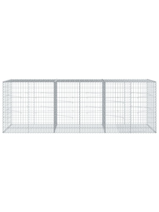 Gabionový koš s víkem 300 x 100 x 100 cm pozinkované železo