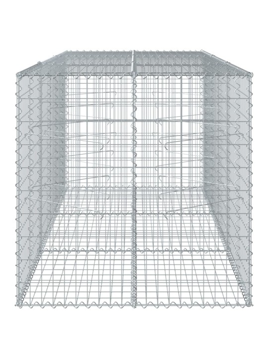 Gabionový koš s víkem 300 x 100 x 100 cm pozinkované železo