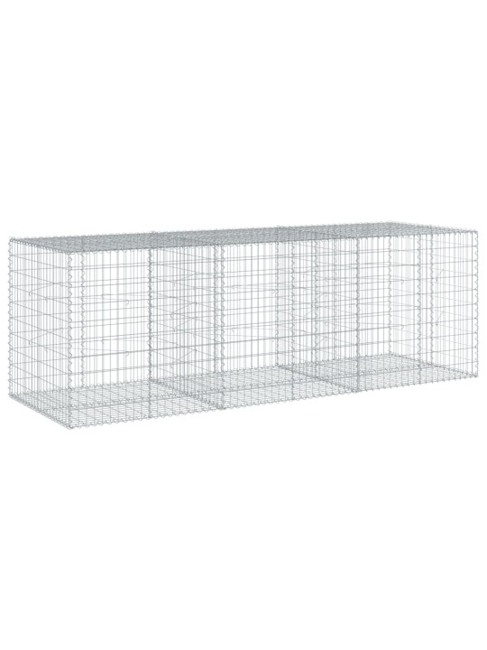 Gabionový koš s víkem 300 x 100 x 100 cm pozinkované železo