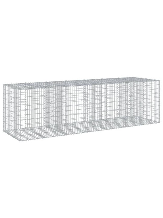 Gabionový koš s víkem 350 x 100 x 100 cm pozinkované železo