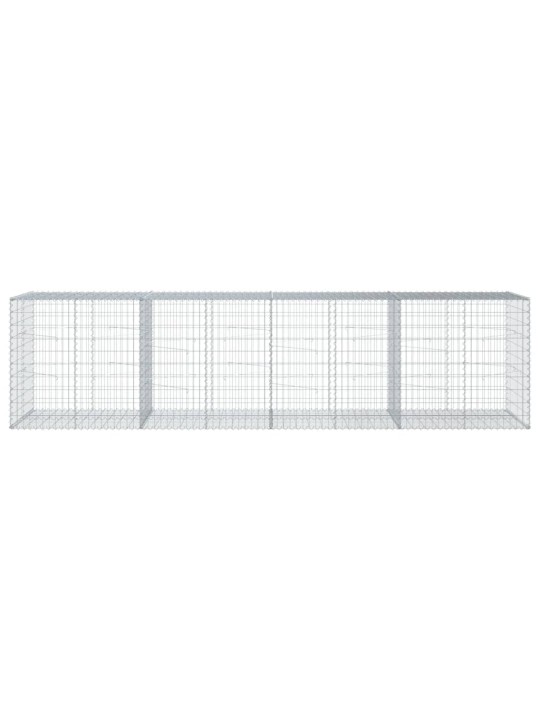 Gabionový koš s víkem 400 x 100 x 100 cm pozinkované železo