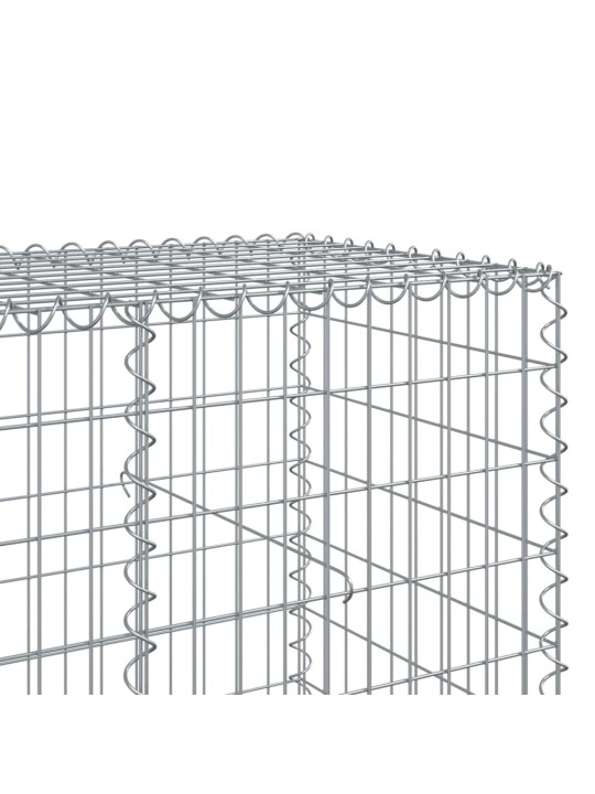 Gabionový koš s víkem 400 x 100 x 100 cm pozinkované železo