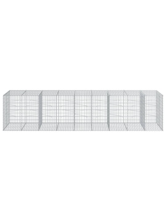 Gabionový koš s víkem 450 x 100 x 100 cm pozinkované železo
