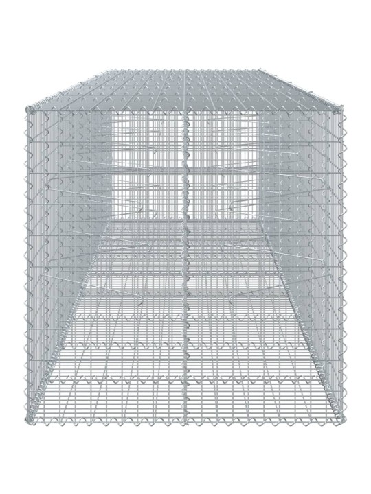 Gabionový koš s víkem 450 x 100 x 100 cm pozinkované železo