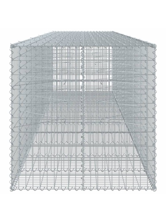 Gabionový koš s víkem 550 x 100 x 100 cm pozinkované železo