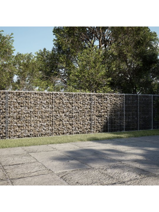 Gabionový koš s víkem 700 x 100 x 100 cm pozinkované železo